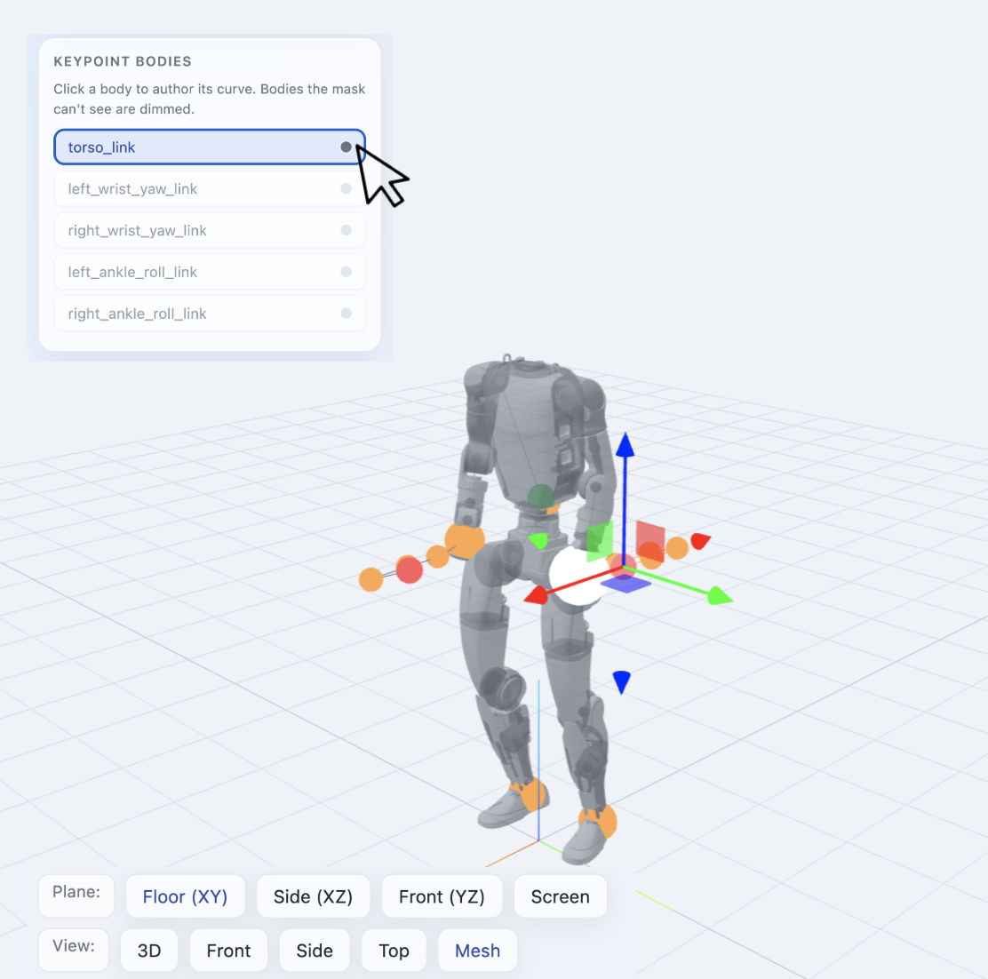 Screenshot of the interactive viewer GUI
